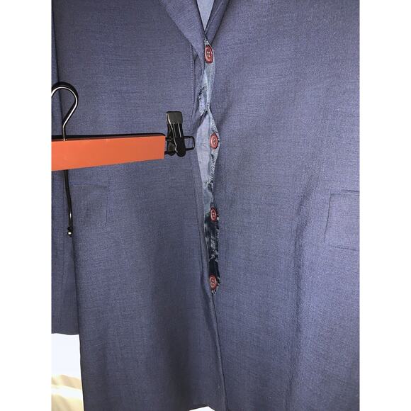 TSE Blue Wool & Mohair designer Suit Style jacket Blazer Fully Lined UK16 US12 - Picture 3 of 8